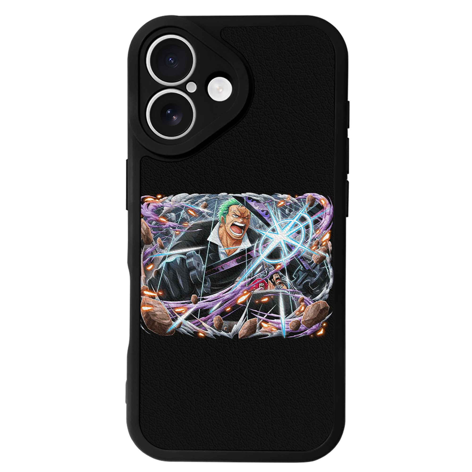 （画像用） ワンピース ロロノア・ゾロ ONE PIECE Roronoa Zoro 【iPhone 16シリーズ対応】シリコンスマホケース（レザー調） 材質：シリコン